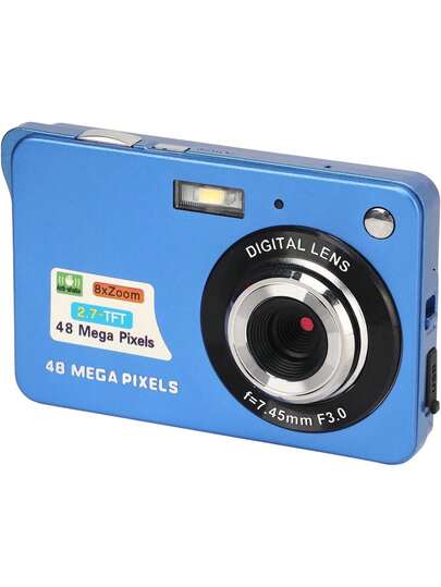 Cámara Digital, 48MP 2.7in LCD 4K Cámara Vlogging para Disparar (Azul),39172228