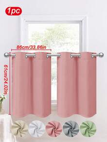 1 tấm rèm cản sáng cao cấp, màu trơn, rèm cửa sổ nhỏ nửa chiều cao, thiết kế đục lỗ, chống tia UV, chất liệu polyester, kiểu treo thanh ngang, dễ dàng lắp đặt, cản sáng quanh năm, phù hợp cho nhà bếp, phòng khách, văn phòng, rèm trang trí 100% polyester. - Nhiều màu - Xem 18