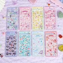 新款可爱卡通棕色小狗贴纸，适用于剪贴簿、学生文具、生日礼物、DIY贴纸 - 彩色 - 查看 1