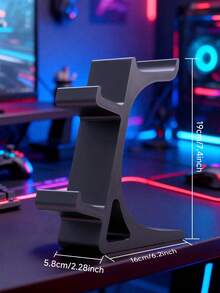 Simple Matte White Handle Headphone Stand, Desktop Holder, Aesthetic Handle Headphone Base Compatible With PlayStation4/5 DualSense, X1-Box Series X/S And Headphone Stands, Layered Minimalist Design, Stable Base, Elevated Platform.