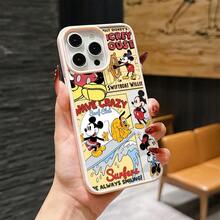Disney Patterned Phone Case. Mickey Mouse, Stitch, Donald Duck, Minnie Mouse, Goofy, Pluto, And Daisy Duck Pattern. Magnetic Phone Case.  Compatible With IPhone 17, 16, 15, 14, 13, 12 Pro Models And Galaxy, Offering Shockproof Protection. A Special Gift For Family, Friends, Birthdays, Holidays, And Special Occasions. A Stylish And Fun Accessory To Brighten Up Your Device With What And What Flair. - Hồng - Xem 2
