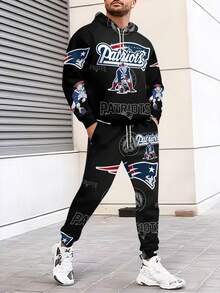 Patriots Men's Football Hoodie And Sweatpants Two-Piece Set - Game Day Gear_1_bg5_t1 - 彩色 - 查看 1