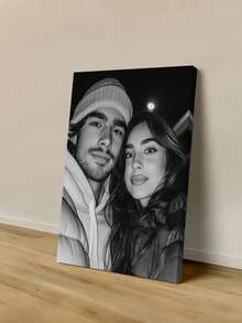 1 pezzo Quadro personalizzato su tela, cartellone senza cornice personalizzato, pittura su tela incorniciata accogliente per interni, ricordo di matrimonio, decorazione per matrimonio, regalo di compleanno, regalo commemorativo personalizzato, adatto per matrimonio, festa della mamma, festa del papà, laurea, compleanno, decorazione per la stanza, personalizzabile, decorazione da camera da letto, regalo personalizzato, immagine, foto, cornice da parete, regalo per il migliore amico, regalo per la famiglia, regalo di compleanno, regalo per il fidanzato, la fidanzata, la famiglia, l'amante, l'amico - Multicolore - Visualizzare 3
