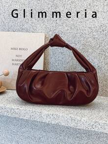 Fashionable Burgundy Cloud-Shaped Handbag, Stylish And Versatile For Commuting - Burgundy - View 2