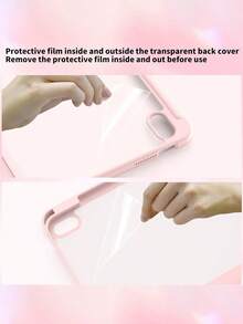 Case Compatible With Ipad (A16) 11th Generation 11 Inch 2025, IPad 10th Generation Case 10.9 Inch 2022 With Pencil Holder,Slim Protective Cover With Clear Back Shell,Auto Wake/Sleep,Pink - Pink - View 6