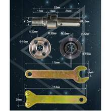 Electric Drill Adapter Plate, Electric Drill Accessories, Handheld Electric Drill To Angle Grinder Connecting Rod, Electric Drill Adapter Converter Cutting Angle Grinder Accessory Set - Black - View 3