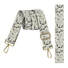 Purse Strap Replacement Crossbody 1.5 Inches Wide, Gold Buckle Guitar Style Shoulder Bag Straps Adjustable For Women Men Handbags Black Bats Funny - 黑蝙蝠搞笑 - 查看 1