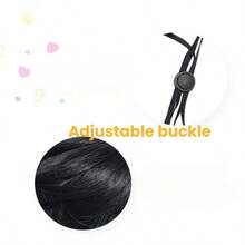 Peruca para animais de estimação com tranças e coques, design fofo de animal, com faixa elástica ajustável, ideal para animais de pequeno porte - Deixe seu pet ainda mais adorável! - Multicolorido - Ver 4