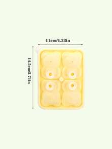1pc Silicone Bear Shaped Ice Cube Tray, Homemade Milk Tea, Coffee Drink Maker, Ice Mold With Ice Pack, Essential Kitchen, Restaurant, Bar Tool For Various Festivals, Parties, Dinners