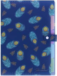 学校用可扩展文件袋，独特的带标签文件整理器，5口袋风琴式文件整理器，适用于学校、办公室和家庭 - 多色 - 查看 12