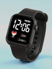 6-Piece Multi-Color Silicone Strap Digital Watch Set, Delicate And Minimalist, Versatile For Casual Daily Wear, Ideal Gift For Gifting. - Multicolor - View 5