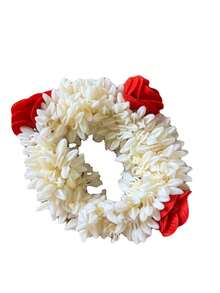 Traditional Hair Accessories – White Gajra With! Artificial Flower Jewellery Women, Party Wear, Bridal, Mehndi, And Hair Bun Stylingvalentine's Day QIVR - 1 - 查看 7