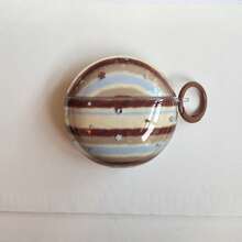 Retro Blue & Brown Striped Star Hanging Ring Earphone Case Compatible With Huawei Freebuds 7i, Freebuds 2, Freebuds SE 3, Freebuds 5i, Buds Pro 3, Cute Korean Style Earphone Case - Brown - View 12