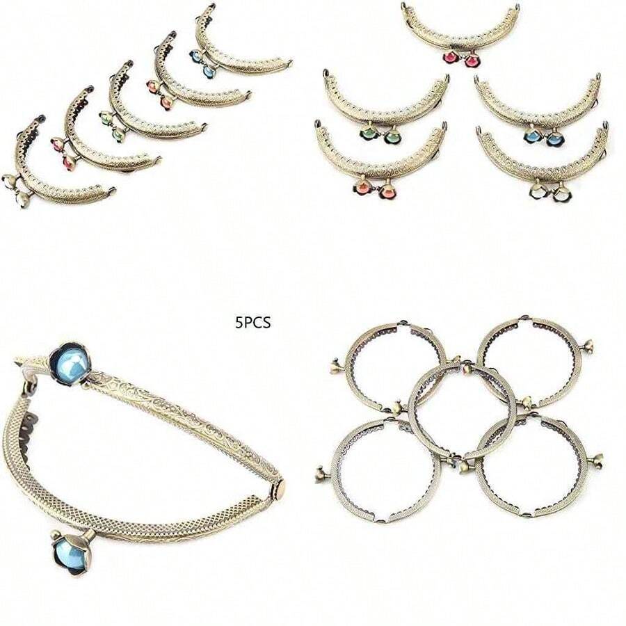 Taidda Accesorios para Bolsos Marco de Bolso Duradero, Marco de Embrague, Gran Regalo para Bolsos Bolso con Correa para el Hombro Bolso de Mano Monedero Artesana de Bricolaje Fam - como se muestra en la figura - Ver 1