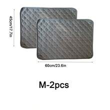 1 pieza/2 piezas Almohadilla lavable antideslizante absorbente y de secado rápido para orina de hámster y conejo, alfombrilla reutilizable para mascotas, adecuada para mascotas pequeñas en todas las estaciones - Gris - Ver 13
