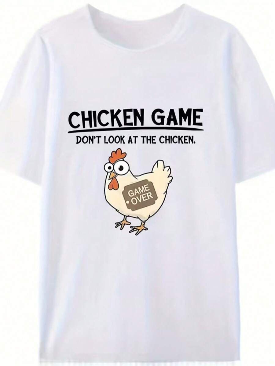 playera de hombre Camiseta de Manga Corta de Algodón Pesado para Hombre con Estampado Urbano, Ideal para Uso Diario en Verano cosas de hombre streetwear ropa hombre - Blanco - Ver 1