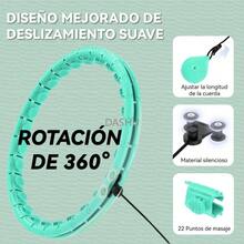 con Peso para Pérdida de Peso, Aro Fitness Infinito de 26 Eslabones (56 Pulgadas), Ideal para Mujeres Adultas - Cian - Ver 4