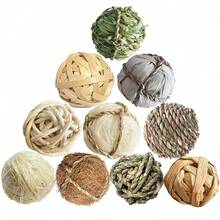 Woven Aquatic Plant Balls, Hamster, Rabbit Chew Toys, Bird Toys, Small Pet Toys, Balls - Improve Pet Dental Health - Multicolor - View 12