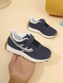 1 Pair Kids Casual Comfortable Versatile Fashion Campus Style Outdoor Sports Shoes, Suitable For All Seasons - Blue - View 3