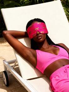 Gift For Women Or Men: Silk Sleep Eye Mask - Contoured Face Fit, Thickened Cocoon Design, Enjoy Luxurious Sleep In Complete Darkness - Pink