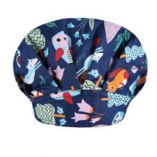 1顶带绒球帽，护士帽，手术帽，厨师帽，女士手术帽，护理配件，印花工作帽，手术帽，带吸汗带的清洁帽，微弹印花，带防滑纽扣，适用于护士、美容院、面包店、厨师、牙医、兽医等，可爱工作帽，护士帽，厨师帽，护理配件，女士手术帽，长发帽，适合居家、办公室、学校、运动，四季皆宜。 - 彩色 - 查看 10