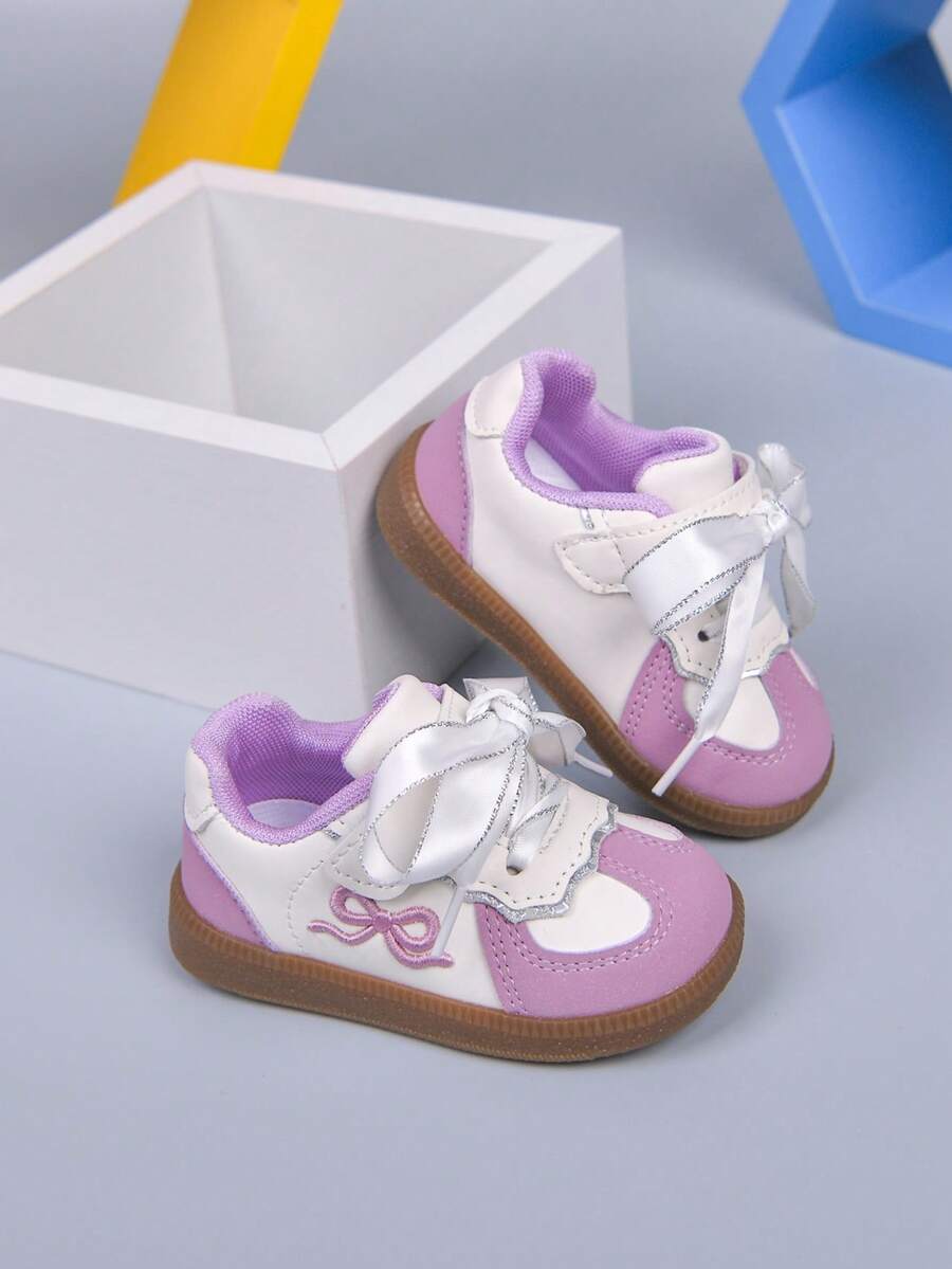 幼儿女童芭蕾舞风格运动鞋，2026春秋新款 - 紫色 - 查看 1