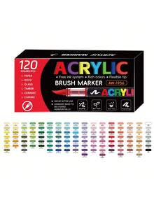 Bộ bút dạ acrylic lỏng 12-366 màu, bút dạ nhiều màu sắc, khô nhanh và chống phai màu, thích hợp cho vẽ tranh, minh họa, thủ công, sách tô màu và các dự án DIY khác trên giấy, vải, gỗ, đá, nhựa, thủy tinh, gốm sứ, bí ngô, kim loại, v.v. Tuyệt vời làm quà tặng lễ Phục sinh, Lễ Tạ ơn, Halloween, Giáng sinh. - Nhiều màu - Xem 17