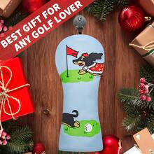 Cute Little Dog Green Design Style Golf Club Head Cover, Suitable For Driver, Fairway Wood, Hybrid - Club Head Cover, For Male And Female Outdoor Enthusiasts, Is A Worthy Of Having A Golf Club Protector. - Multicolor - View 8