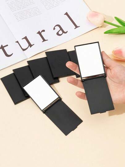 1/5/10个装可折叠便携化妆镜，可放于钱包、口袋，旅行必备，学生宿舍梳妆镜