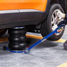 Air Jack  5 Ton 11000 Lbs Triple Bag Air Jack  Airbag Jack With Six Steel Pipes  Lift Up To 18.5 Inch 470 Mm  3-5 S Fast Lifting Pneumatic Jack  With Adjustable Handle For Car  Garage  Repair - 藍色 - 查看 9