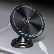 15W Magnetic Wireless Car Charger, Fast Charging Compatible With Apple & Android Smartphones, Phone Holder - Magnetic Wireless Charging - View 4