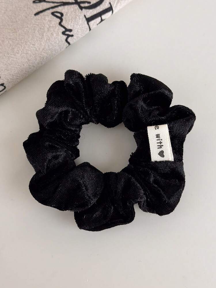 1pc Autumn/Winter Velvet Scrunchie, Elegant Hair Tie, High Elasticity Ponytail Holder, Non-Damaging Hair Rope ,Hair Elastics ,Hair Rubber Bands - Hairband - View 13