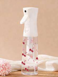 Cherry Bow Tie Pattern Clear PET Refillable Travel Spray Bottle, Multi-Purpose Fine Mist Spray Bottle For Travel And Business Trip,Makeup Remover Dispenser, Reusable Hair Spray Bottle, Continuous Water Mister, For Hair Styling, Cleaning, Plants, Facial Moisturizing