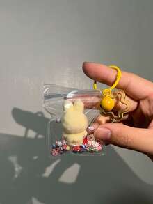 1个透明可爱钥匙扣铃铛吊坠包包挂件口袋挂件，摇摆钥匙扣，派对背包挂件，派对，个性化礼物新年礼物，情人节礼物，新年礼物，返校背包挂件（钥匙扣可自由安装和拆卸侧孔包包） - 彩色 - 查看 9