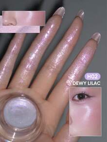 JUDYDOLL 薄荷紫丁香高光膏，焕彩多用途霜，高光膏，适合初学者，日常使用，约会，派对，化妆活动 - H02 Dewy Lilac - 查看 6