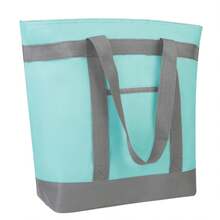 Insulated Cooler Tote Bags, Soft Totes With Top Zipper And Sided Pockets For Pizza Delivery, Grocery Shopping Travel Beach, Large Leak Proof Food Delivery Bag Frozen/Thermal Foods, Collapsible - 綠色-承重39L - 查看 1