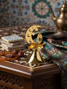 1件/套 星月清真寺烛台。这款烛台由金属制成，固定装饰组合包括“新月（含小空心新月）、五角星和清真寺吊灯”，展现出主题风格，并带有清晰的宗教和文化符号。 - 彩色 - 查看 4