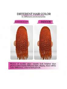 34英寸 200%密度 混合真人发假发 预先拔毛 13X4HD 深波浪蕾丝前假发 女士真人发 12A卷曲前假发 真人发 漂白发结 带婴儿发 #350 姜黄色 - S350 - 查看 9