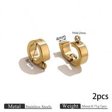 1/2 piezas Conector chapado en oro Abrazadera con bisagra de acero inoxidable Accesorios para hacer joyas DIY Pulseras Collares Dijes - Multicolor - Ver 12
