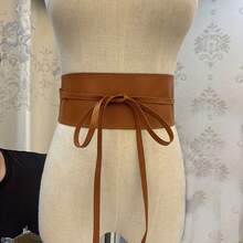 Women's Waist Seal Premium Sense Wide Belt Belt European And American Versatile Waist Decorative Dress Skirt Lining - màu đen - Xem 3