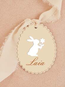 Thẻ tên giỏ quà Phục Sinh khắc laser cá nhân hóa, hình trứng Phục Sinh dễ thương, giỏ hình thỏ, thẻ quà tặng Phục Sinh, nhãn tên giỏ quà hình thỏ Phục Sinh tùy chỉnh. - Thẻ tên C-Lễ Phục Sinh - Xem 4