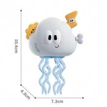 发条跳舞毛绒云朵玩具，章鱼造型，可爱扭动，赛博朋克雨云造型玩具，无需电池，发条机制，婴儿减压益智玩具，生日派对礼物 - 彩色 - 查看 6