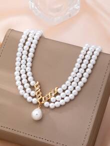 Dây chuyền trang sức cao cấp sang trọng mùa hè đính ngọc trai giả dành cho nữ. - Nhiều màu - Xem 7