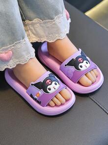 Sanrio Kids Fashion Foam Slippers EVA Soft Bottom Girls Cartoon Stylish Bedroom Slippers Bathroom Slippers Baby Shoes - Purple - View 4