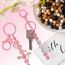 3/6pcs Beaded Keychain Chains, Blank Alloy Beaded Keychain DIY Accessories Kit, Suitable For Pendant Bead DIY Keychain Making, Jewelry Making, Gifts - Beaded Keychain - View 4