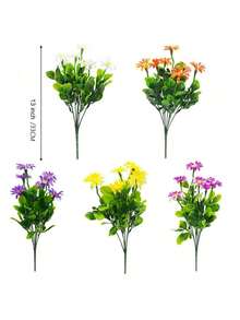 3PCS 13inch Artificial Daisy Bouquet, Spring Grass, Fake Plants Suitable For Wedding Decoration Brides Handheld Flower Materials Party Decoration Artificial Decorations New Year Decoration, Garden Decoration, Outdoor Decoration, Home Decoration, Valentine's Day Decoration - Color Mixing - View 3