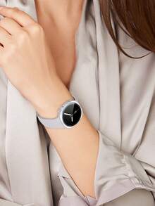 手錶錶帶 + 手錶錶殼套組，相容於 Galaxy Watch 8 40mm 與 44mm。柔軟舒適的錶帶搭配鉚釘扣錶殼。矽膠錶帶與耐衝擊、防刮硬 PC 外殼，附強化玻璃螢幕保護貼。2 合 1 設計，易於佩戴，觸控靈敏，適合男女使用 - 星光色 - 查看 10