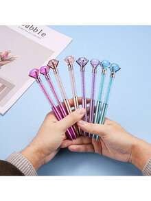 1pc/4pcs/8pcs/12pcs Crystal Metal Ballpoint Pen, Neutral Pen, Practical Souvenir, Birthday Gift, Gift For Girlfriend, Holiday Gift, Surprise Gift, Back To School/Valentine's Day Gift