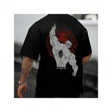 Men's T-Shirt Nanatsu No Taizai Anime Series Escanor Seven Deadly Sins Leo Shirt - 黑色 - 查看 1