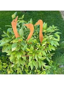 3 Pieces Of Rustic Metal Goose Silhouette Garden Stakes-Retro Outdoor Decoration Of The Courtyard And Courtyard, Perfect Outdoor Gift, No Battery Required, Ground Insertion Design, Very Suitable For Home And Garden - Multicolor - View 7